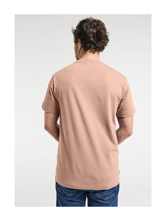 tee-shirt homme couleur camel broderie vélo sur la poitrine