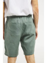 bermuda homme en lin couleur kaki clair