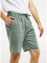 bermuda homme en lin couleur kaki clair