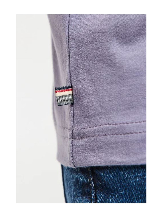 tee-shirt homme lavande broderie velo sur la poitrine