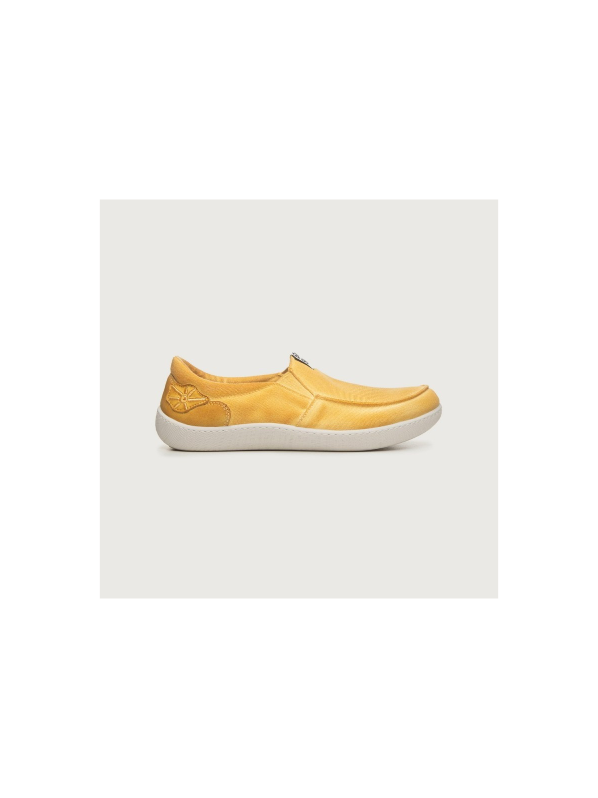 mocassin homme en coton bio couleur ocre