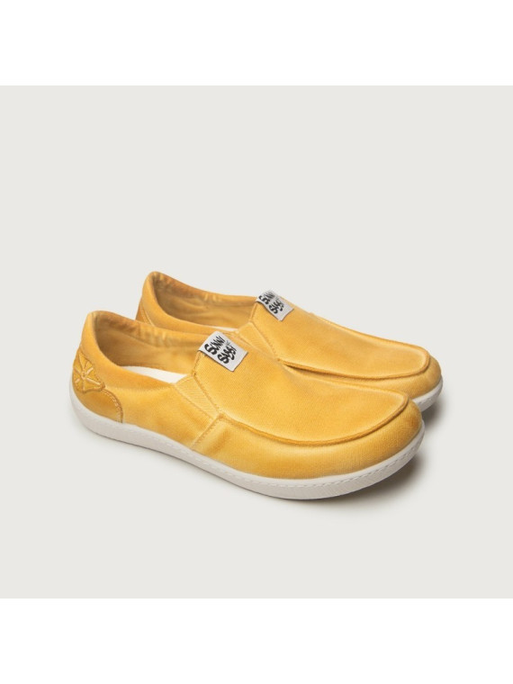 mocassin homme en coton bio couleur ocre