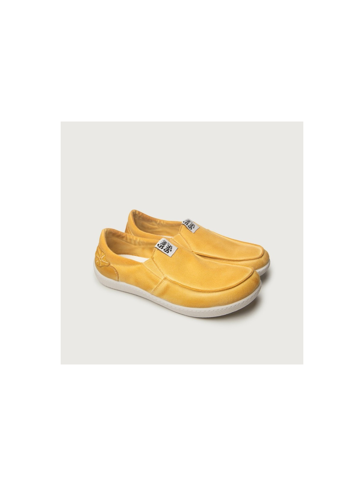 mocassin homme en coton bio couleur ocre