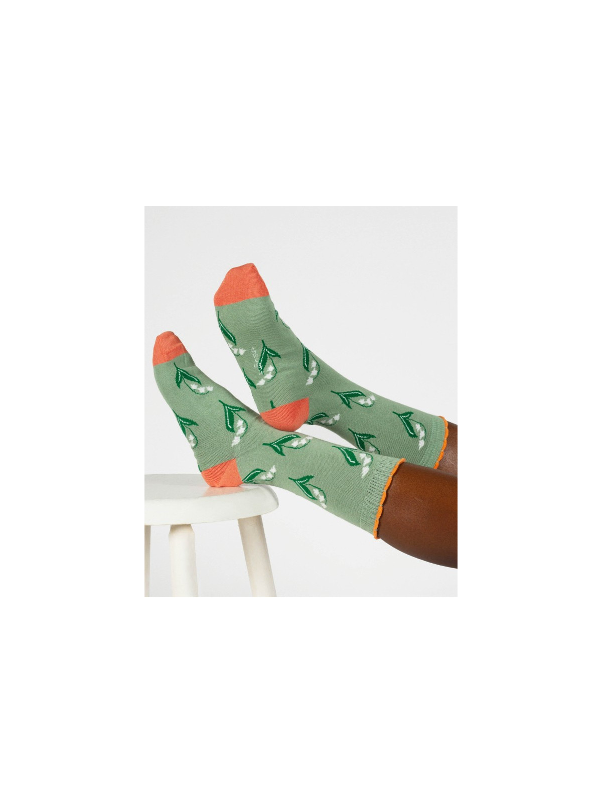 Chaussettes pour Femme Motifs Fleurs en Bambou et Coton - Thought
