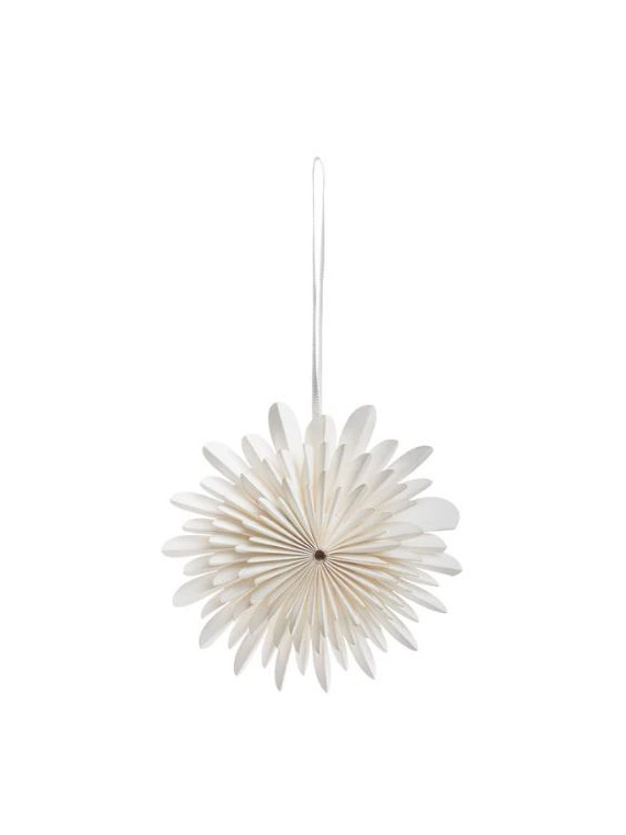 suspension en forme de flocon de neige blanc
