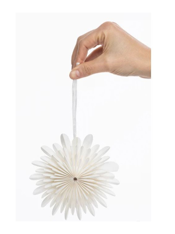 suspension en forme de flocon de neige blanc