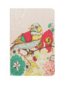 carnet avec couverture oiseau sur fond rose pastel