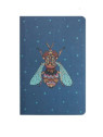carnet couverture bleu avec motif mouche