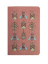 carnet vieux rose avec motifs insectes