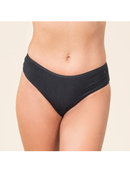 slip femme coupe classique tissu fin noir