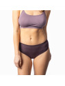 lot de 3 slips femme coupe standard 1 lila 1 mauve et 1 à fleurs lila et mauve