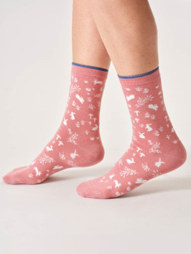 Chaussettes pour Femme Motifs Abeilles en Bambou et Coton - Thought