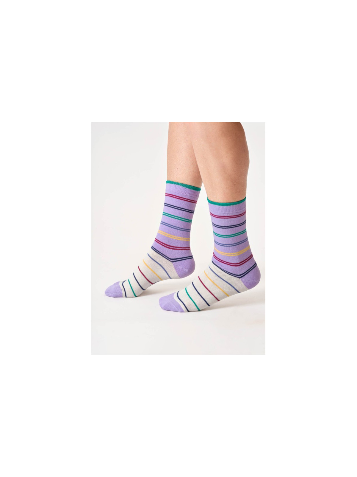 Chaussettes pour Femme Motifs rayés en Bambou et Coton - Thought