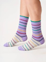Chaussettes pour Femme Motifs rayés en Bambou et Coton - Thought