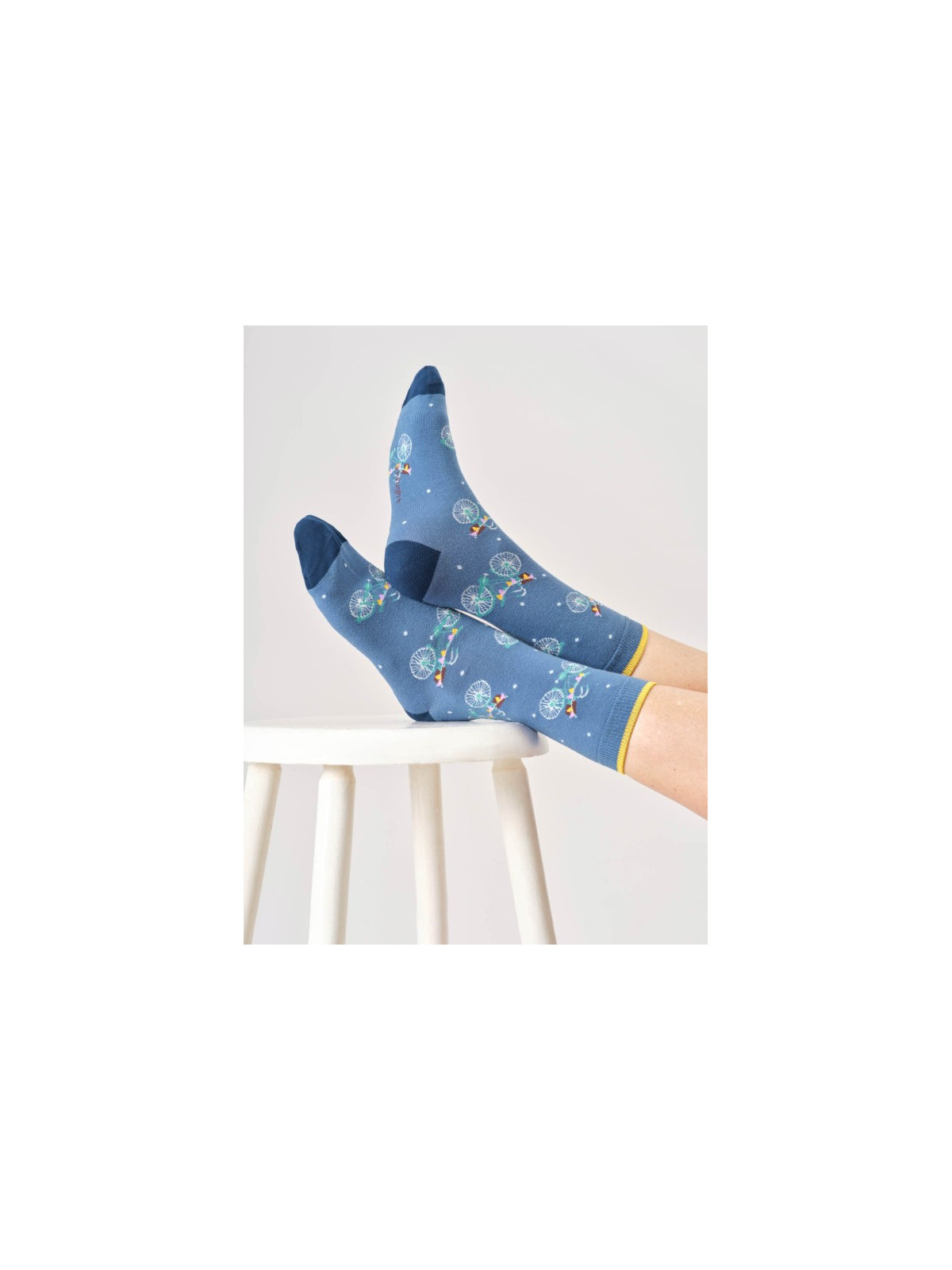 Chaussettes pour Femme en Bambou et Coton Bio Motifs bicyclettes- Thought