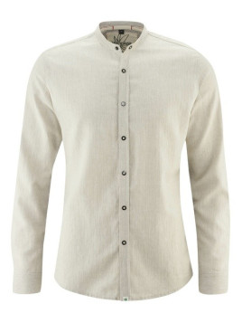 Chemise ML 100 % chanvre col Mao