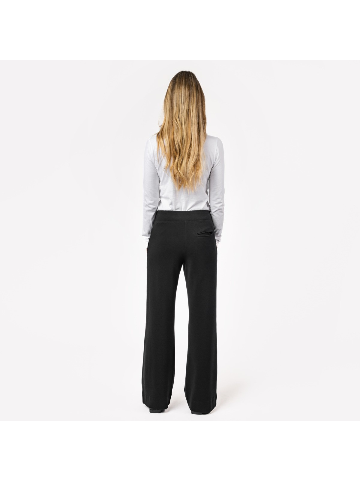 Pantalon Large pour Femme Noir en Coton Bio Gris - Livingcrafts