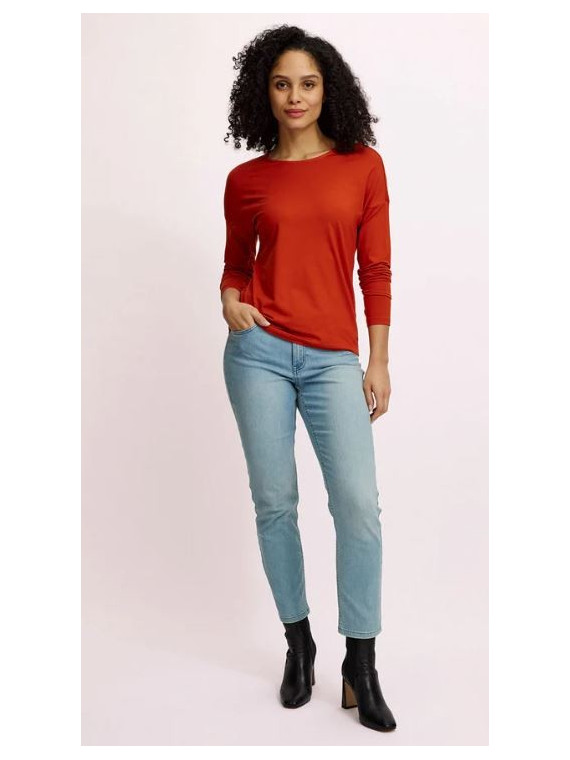 Tee-Shirt Manches Longues Col rond pour Femme en Ecovéro. Tranquillo