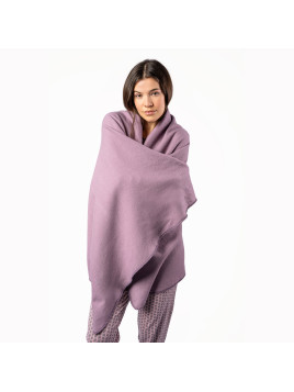 plaid polaire coton bio couleur lila