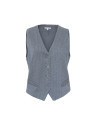 Gilet pour Femme en 100% Coton Bio couleur Gris Rayé -Llivingcrafts