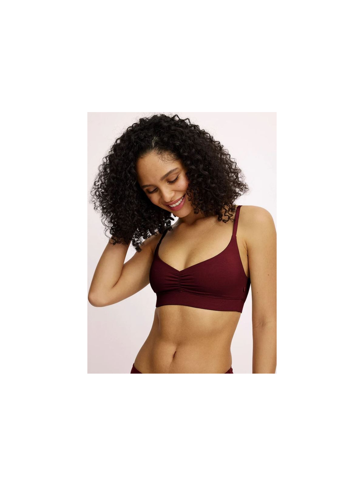 bralette en tencel couleur bordeaux