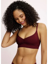 bralette en tencel couleur bordeaux