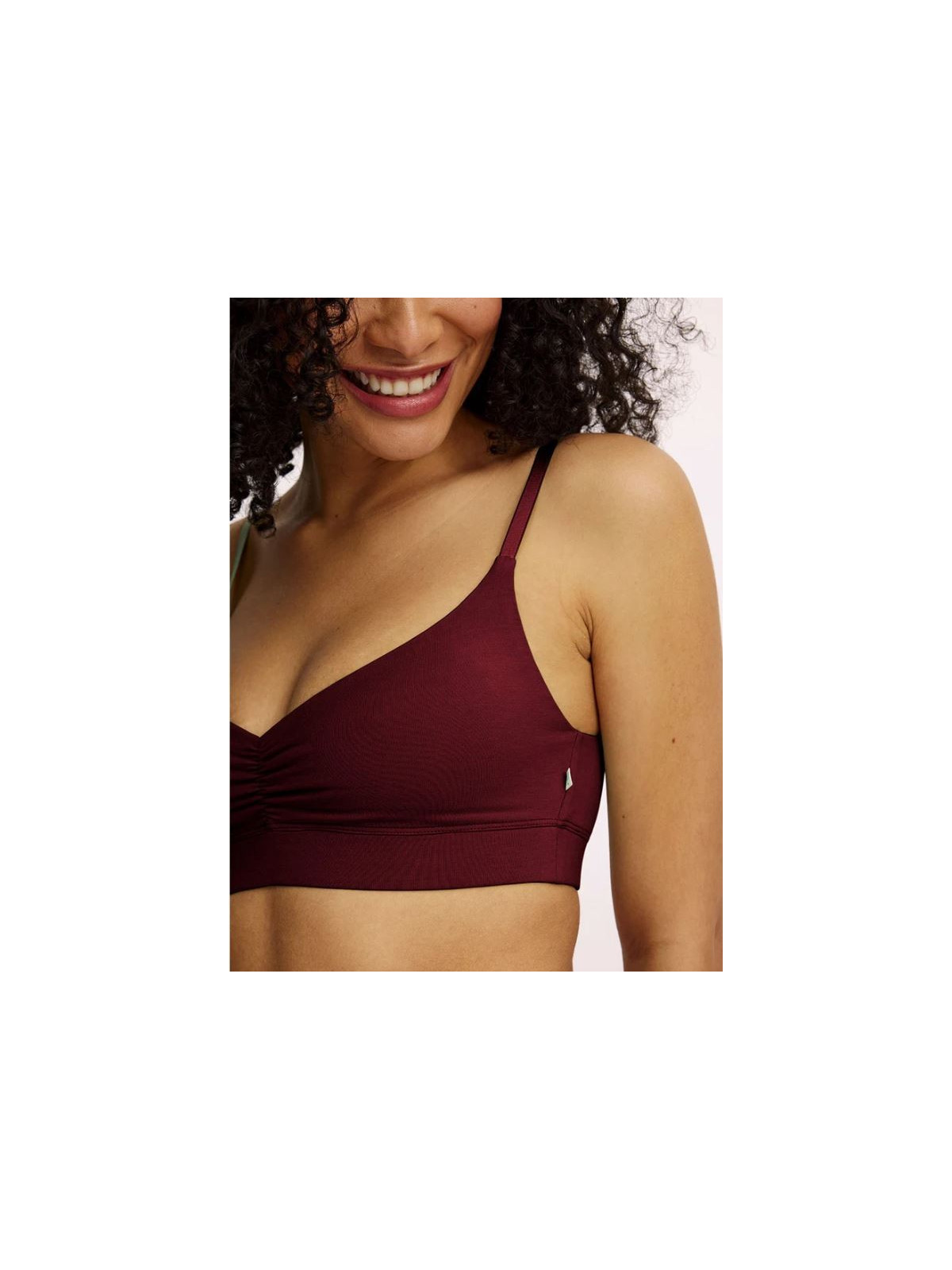 bralette en tencel couleur bordeaux