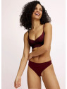 bralette en tencel couleur bordeaux