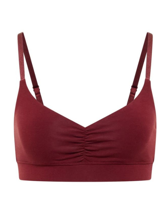 bralette en tencel couleur bordeaux