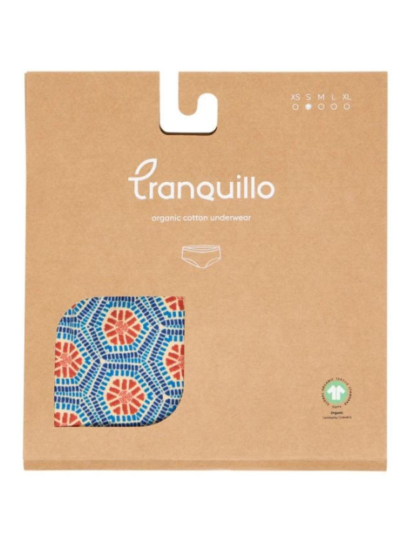 panty imprimé mosaique bleu