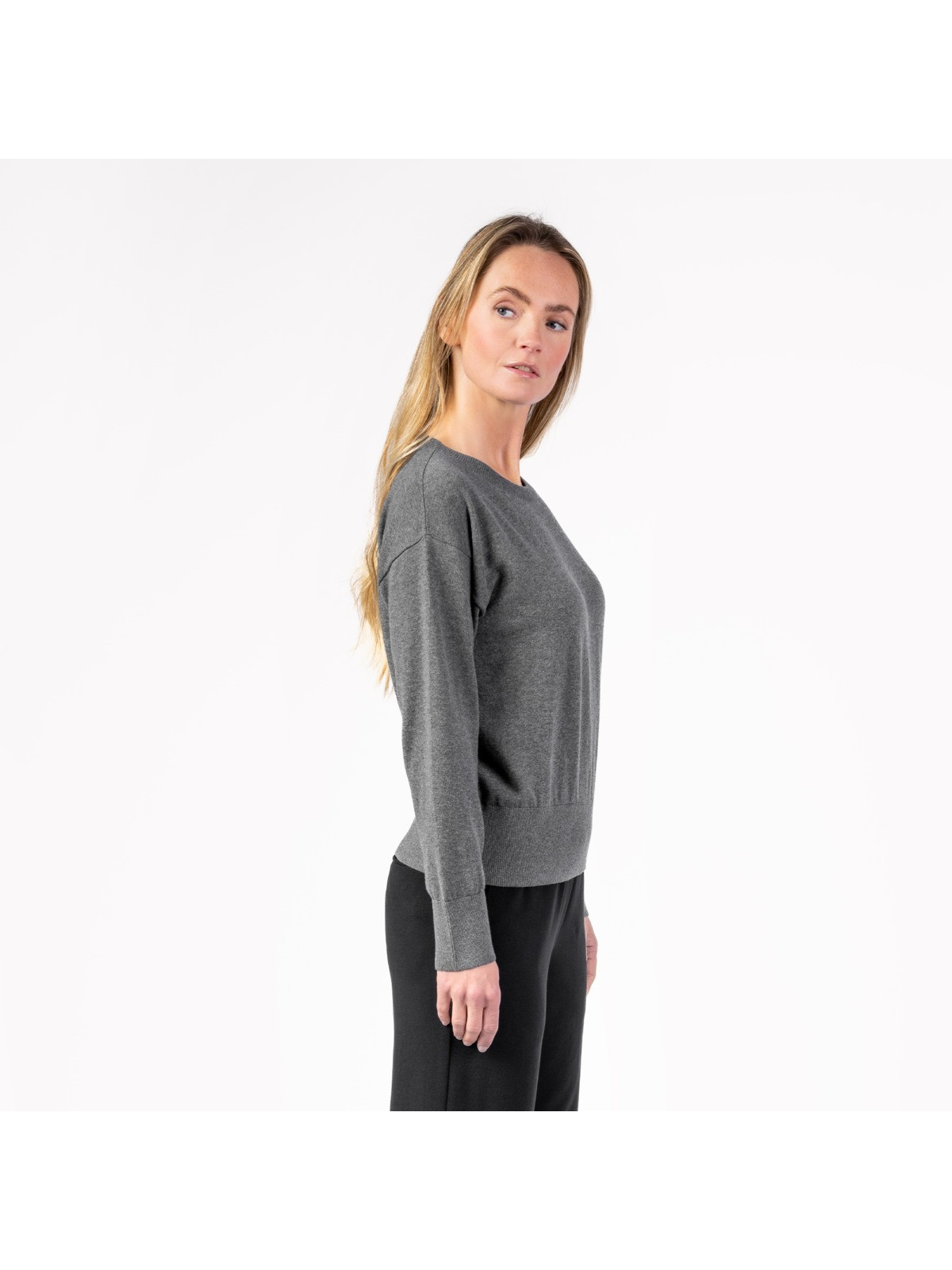 pull ample femme gris