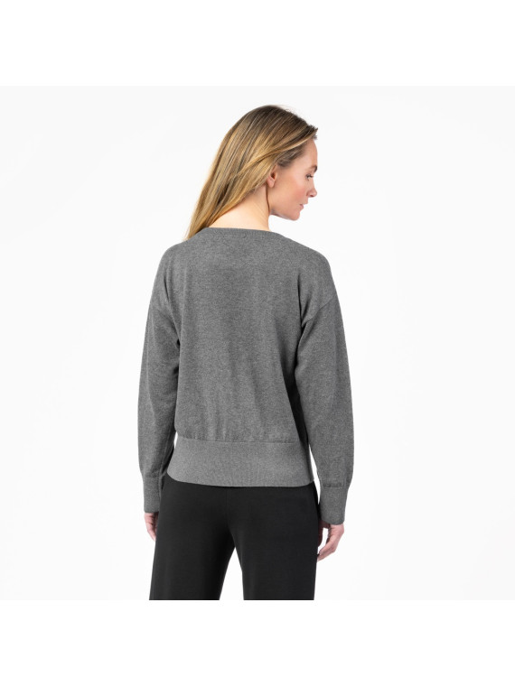 pull ample femme gris
