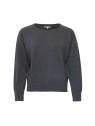 pull ample femme gris