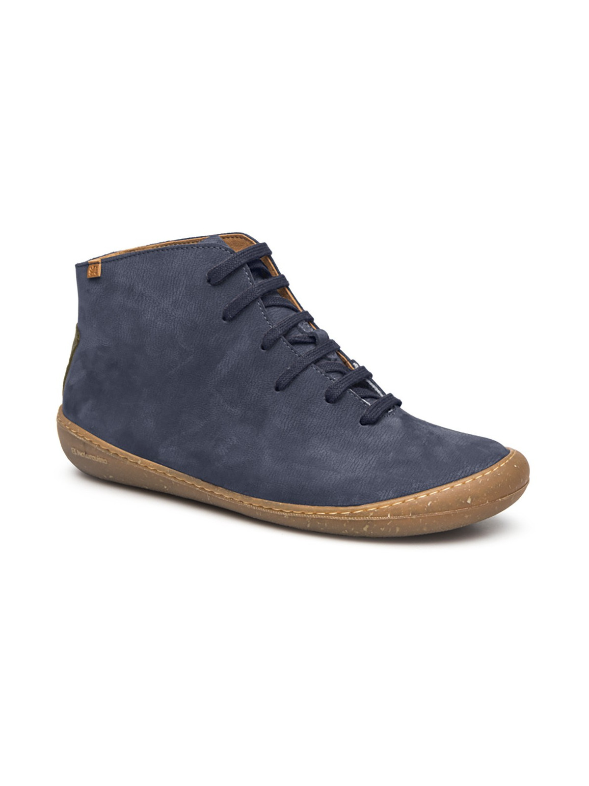 chaussures bleu ocean montantes à lacets semelles caoutchouc