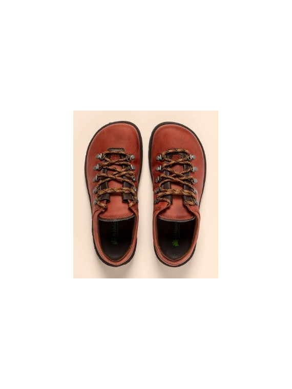 chaussures à lacets style rando couleur brique