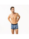 lot 1 boxer marine et 1 bleu rayé marine