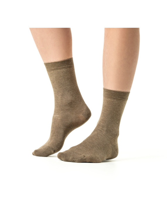 chaussettes taupe uni