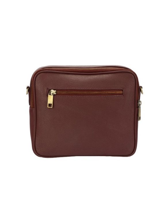 sac à main rectangulaire en cuir violet foncé