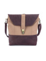 sac à dos bicolore beige et violet