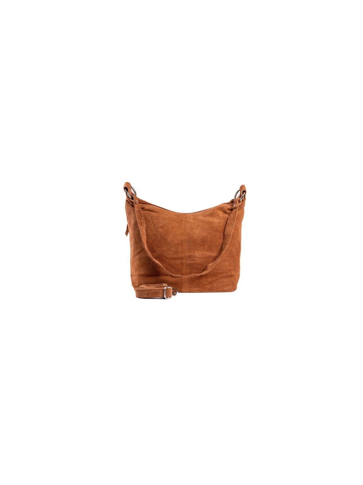 grand sac en cuir velours marron