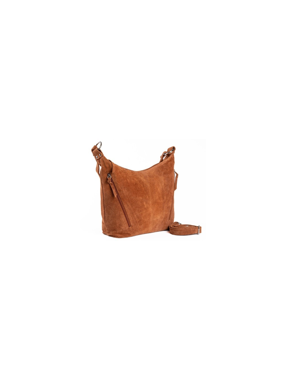grand sac en cuir velours marron