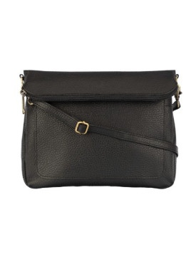 sac rectangulaire en cuir noir