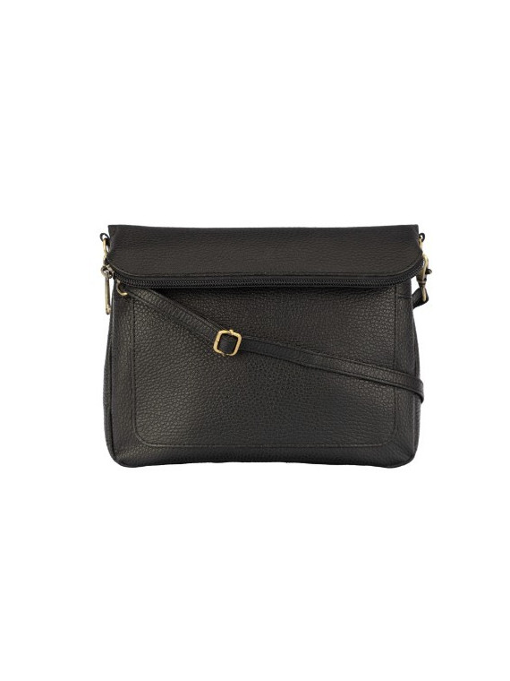sac rectangulaire en cuir noir