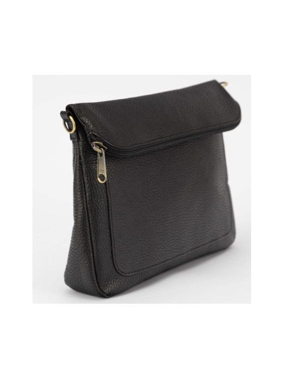 sac rectangulaire en cuir noir