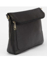 sac rectangulaire en cuir noir