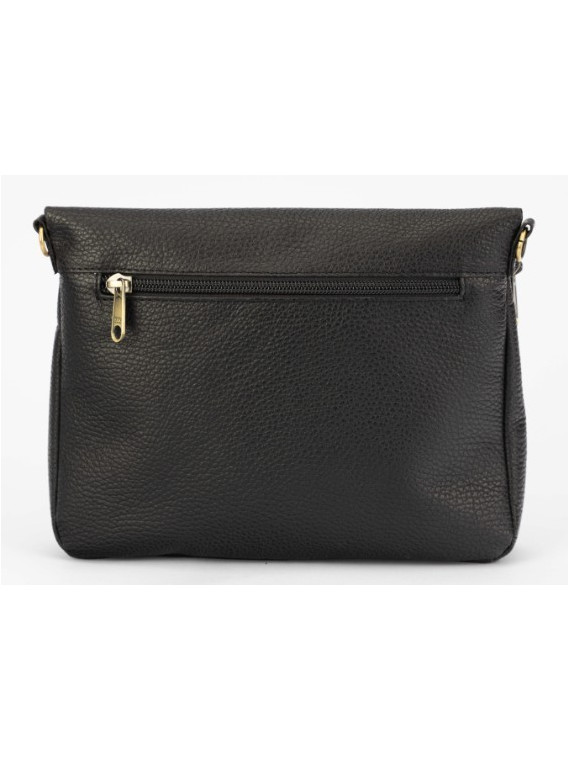 sac rectangulaire en cuir noir