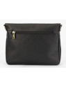 sac rectangulaire en cuir noir