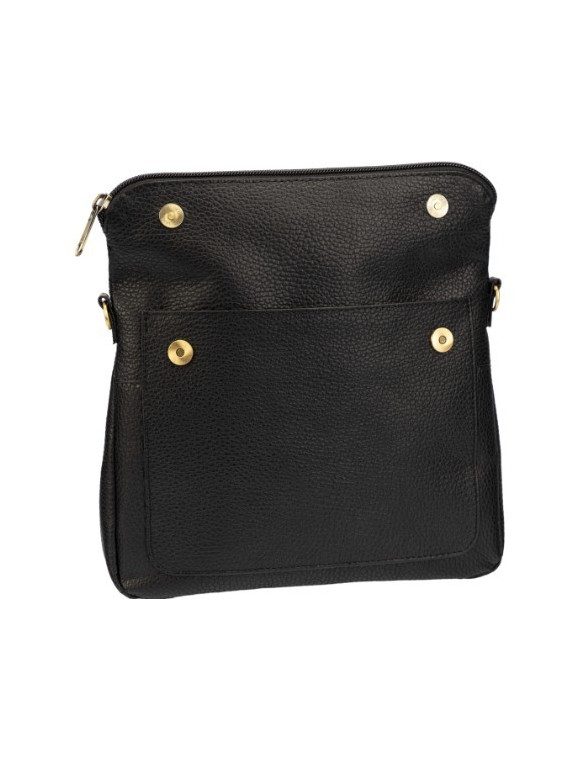 sac rectangulaire en cuir noir