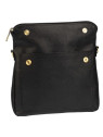 sac rectangulaire en cuir noir