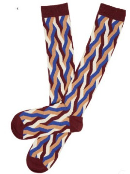 Chaussettes Hautes en coton bio brique